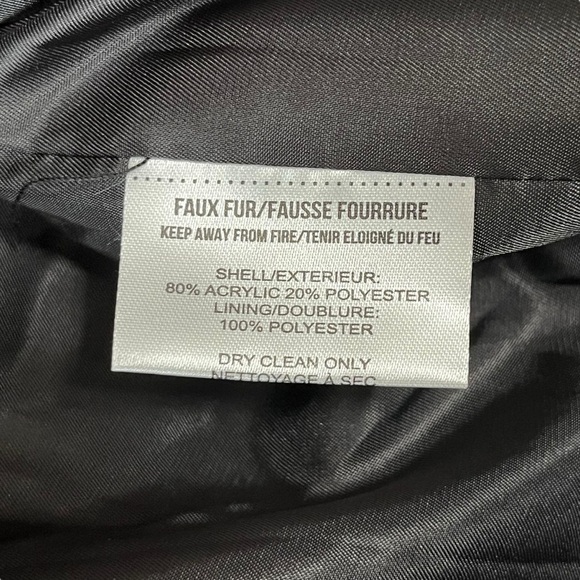 NWOT Apparis Color Block Faux Fur Cropped Coat Size Large - Picture 7 of 9